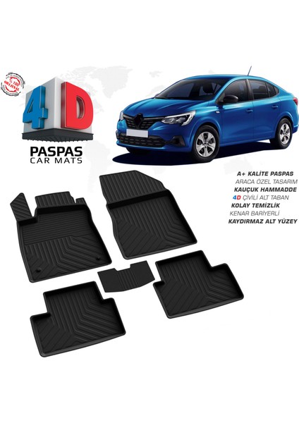 Renault Taliant 4D Havuzlu Paspas 2021 Üzeri