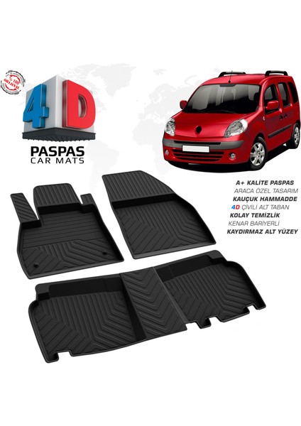 Renault Kangoo 4D Havuzlu Paspas 2008 ve Üzeri