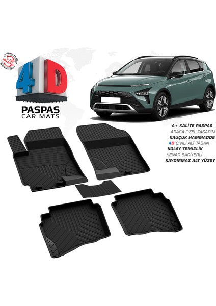 Hyundai Bayon 4D Havuzlu Paspas 2021-2024