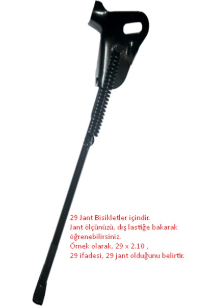 Bisiklet Park Ayağı - 29 Jant, Arka Milden, Siyah, Demir, Kilitsiz Ayaklık