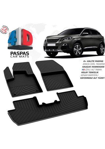 Peugeot 3008 GT-Line 4D Havuzlu Paspas 2016-2023