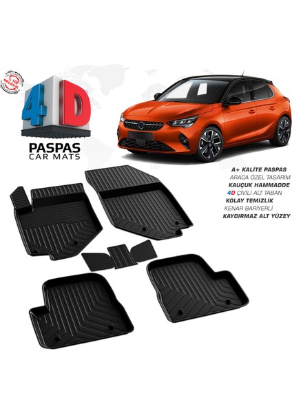 Opel Corsa F Elektrikli 4D Havuzlu Paspas 2019 ve Üzeri