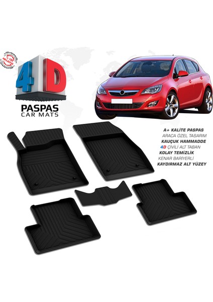 Opel Astra J HB 4D Havuzlu Paspas 2010-2015