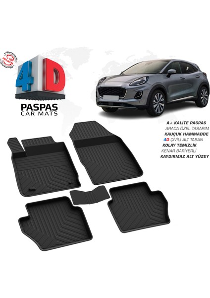 Ford Puma 4D Havuzlu Paspas 2019 Üzeri