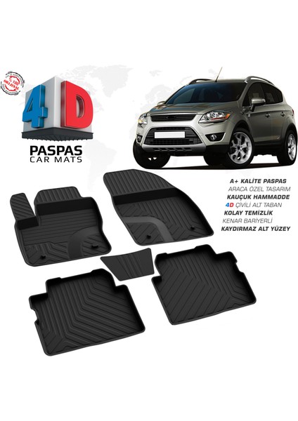 Ford Kuga 1 4D Havuzlu Paspas 2008-2013