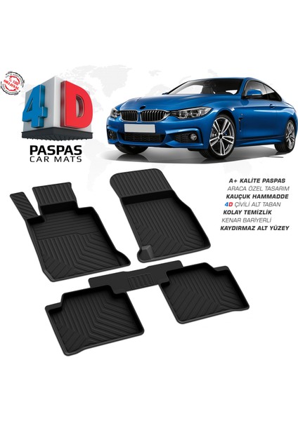 Bmw 4 Serisi F36 Grand Coupe 4D Havuzlu Paspas 2013-2020
