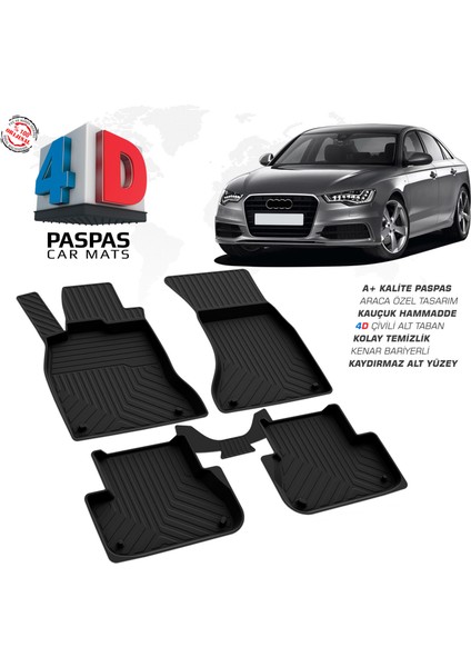Audi A6 4D Havuzlu Paspas 2011-2018