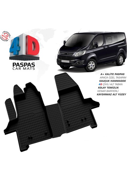 Ford Tourneo Custom 4D Havuzlu Paspas 2012-2023