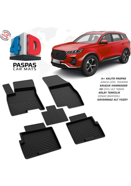 Chery Tiggo 7 Pro 4D Havuzlu Paspas 2022 Üzeri