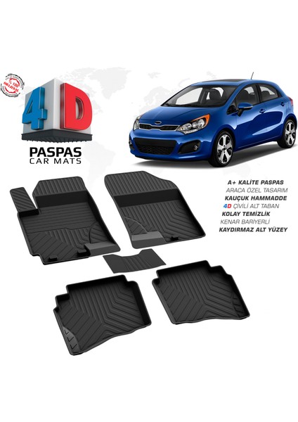Kia Rio 3 4D Havuzlu Paspas 2011-2016