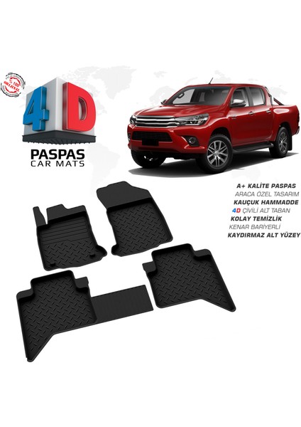 Toyota Hilux 8 4D Havuzlu Paspas 2015-2022