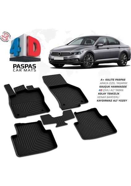 VW Passat B8.5 4D Havuzlu Paspas 2019-2023