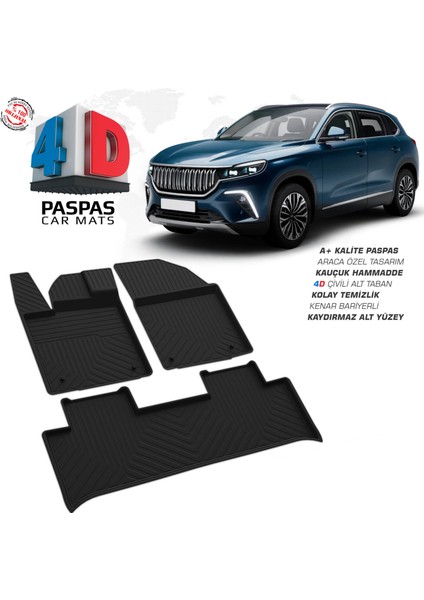 Togg T10X 4D Havuzlu Paspas 2023 Üzeri