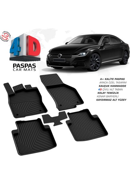 VW Arteon 4D Havuzlu Paspas 2017 Üzeri