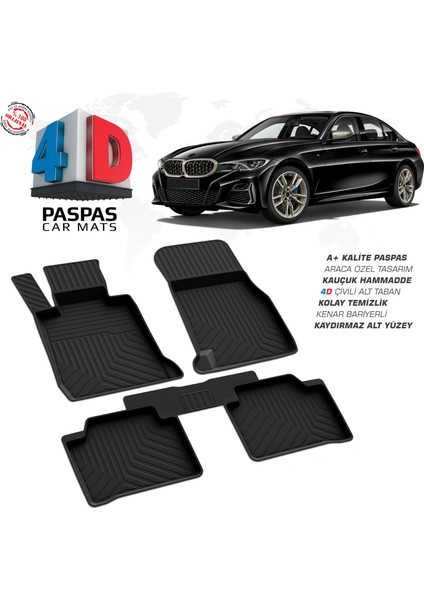 Bmw 3 Serisi G20 4D Havuzlu Paspas 2019 Üzeri