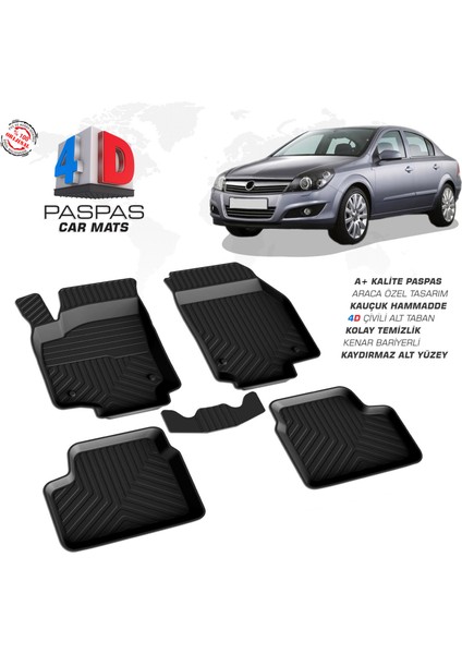 Opel Astra H SD 4D Havuzlu Paspas 2004 ve Üzeri