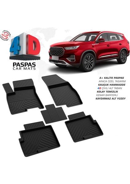 Chery Tiggo 8 Pro 4D Havuzlu Paspas 2022 Üzeri
