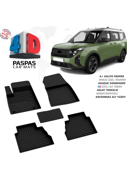 Ford Tourneo Courier 4D Havuzlu Paspas 2024 Üzeri