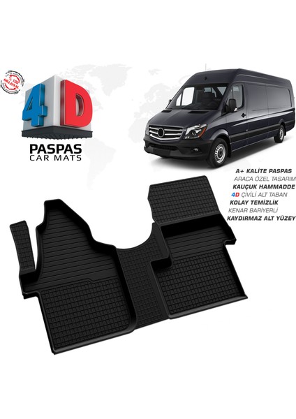 Mercedes Sprinter W906 4D Havuzlu Paspas 2006-2013 Ön Tek Koltuk