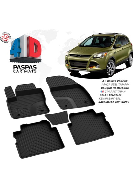 Ford Kuga 2 4D Havuzlu Paspas 2013-2019