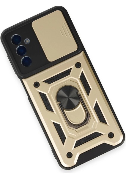 Samsung Galaxy A14 4g Kılıf Pars Lens Yüzüklü Silikon - Gold Arbkd fırsatları