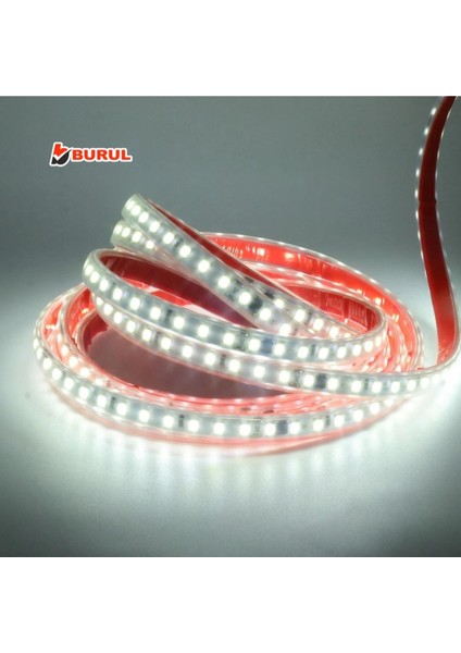 2.5 Metre Beyaz Işık Yapışkanlı Yüksek Lümen Silikonlu Şerit LED Işık Fişli Aydınlatma SB-6548 modelleri