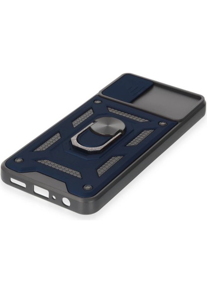 Samsung Galaxy A04E Kılıf Pars Lens Yüzüklü Silikon - Lacivert Arbkd indirimleri
