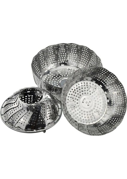 Katlanabilir Sebze Haşlama Sepeti 19 Cm, Pratik ve Dayanıklı Pişirme Aracı