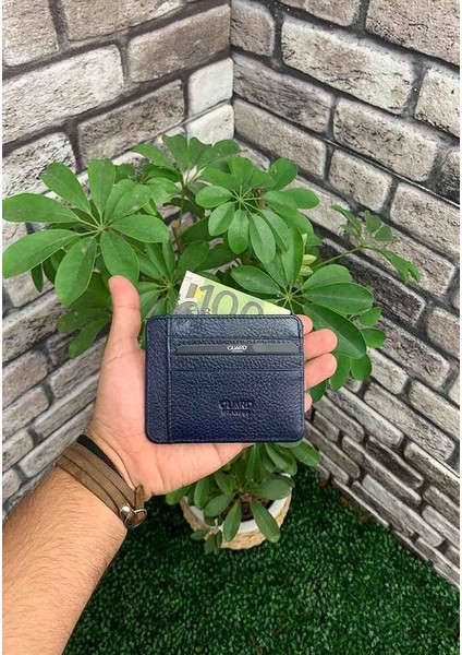 Hakiki Deri Lacivert Unisex Kartlık (T1547) fiyatları