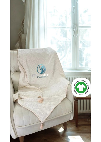 %100 Pamuk Müslin Plaj Havlusu Ivory 120X200 - Ivory fırsatları