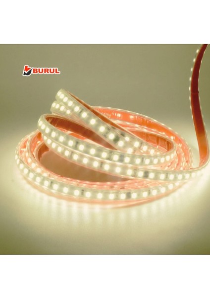 2.5 Metre Gün Işığı Yapışkanlı Silikonlu Yüksek Lümen Silikonlu Şerit LED Işık Fişli SB-6548 modelleri