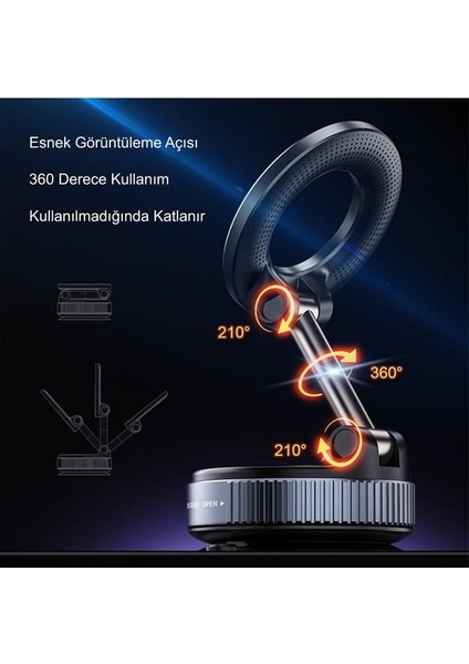 Manyetik Vakum Araç Montaj Telefon Tutucu X68 Stand 360 ° Ayarlanabilir Katlanabil fiyatları