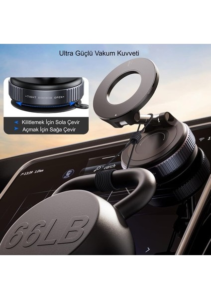 Manyetik Vakum Araç Montaj Telefon Tutucu X68 Stand 360 ° Ayarlanabilir Katlanabil fırsatları
