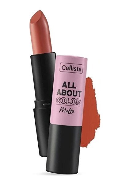 All About Color Lipstick Mat Görünümlü Ruj - No:502 My Empire Turuncu - 1 Adet