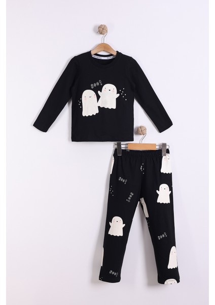 Hayeletli Unisex 2'li Alt Üst Pijama Takımı