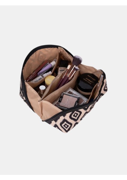 Seyahat Tipi Kozmetik Organizer | Sıvı Geçirmez, Geniş Bölmeli, Tutma Kollu, Çok Amaçlı Makyaj Çantası