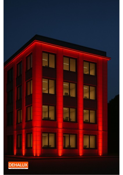 20CM 6W LED Wallwasher Kırmızı | Dış Cephe, Minare, Bahçe Aydınlatma | Iç-Dış Kullanım IP65 fiyatları