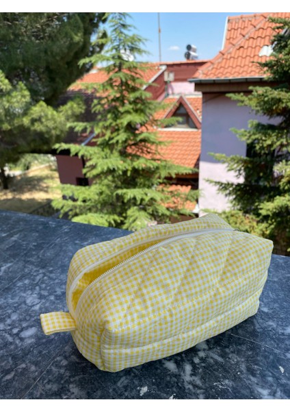 Sarı Pötikareli Makyaj Çantası fiyatları