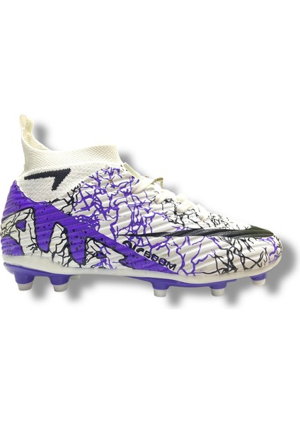 Yeni Model Çoraplı Krampon Beyaz Mor Desenli fiyatları