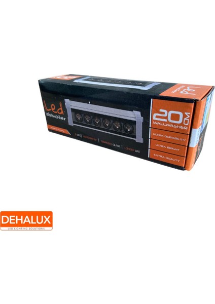 20CM 6W LED Wallwasher Amber | Dış Cephe, Minare, Bahçe Aydınlatma | Iç-Dış Kullanım IP65