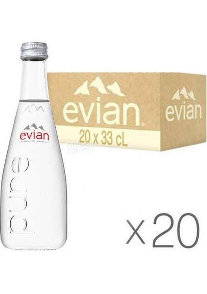 Natural Mineral Water 330ml Glass Bottle, Case of 20 Bottles