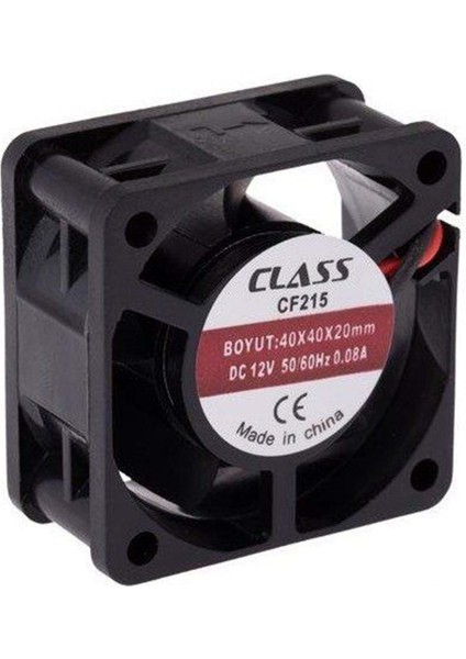CF-215 40X40X20 Dc 12V 2 Pin 50/60 Hz 0.08A Aksiyel Fan