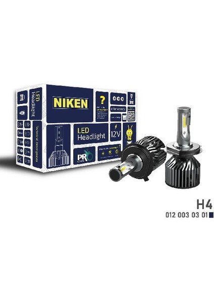 LED Xenon Far Ampul Pro Serisi H4 12V 6500K 0120030301 Niken