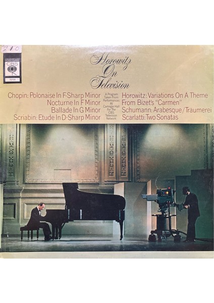 Horowitz On Television Classic Lp Plak