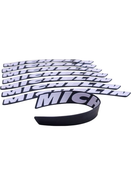 Lastik Yanak Yazısı Mıchelın Beyaz 3D + Yapışkan - Lnsmoto modelleri
