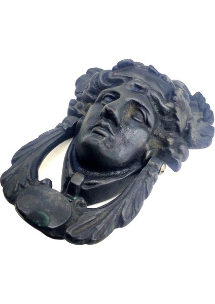 Antika Tarz Dekoratif Pirinç Sezar Kapı Tokmağı, Taktak - Oksit