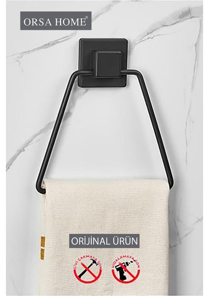 Üçgen Metal Havluluk Siyah Renk Güçlü Yapışkanlı Modern Tasarım Kolay Temizlenir indirimleri