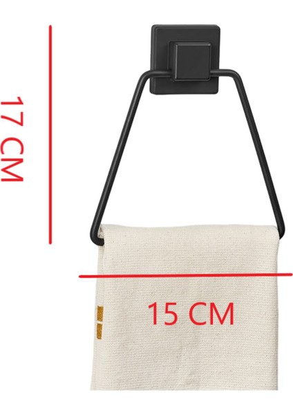 Üçgen Metal Havluluk Siyah Renk Güçlü Yapışkanlı Modern Tasarım Kolay Temizlenir