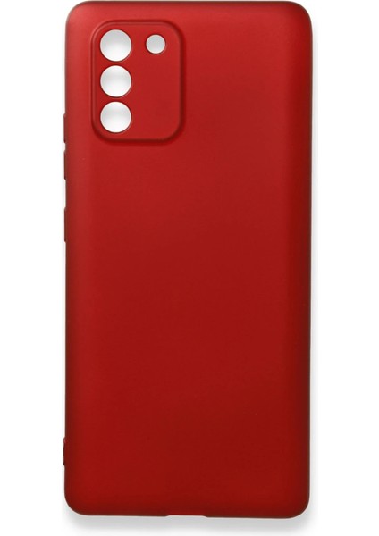 Samsung Galaxy A91 / S10 Lite Kılıf First Silikon - Bordo Arbkd