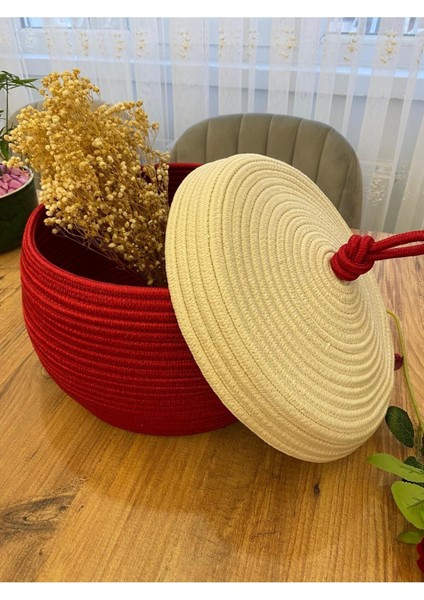 Kırmızı Hasır Sepet, Mutfak ve Meyve Organizeri, Dayanıklı ve Şık Tasarım fiyatları